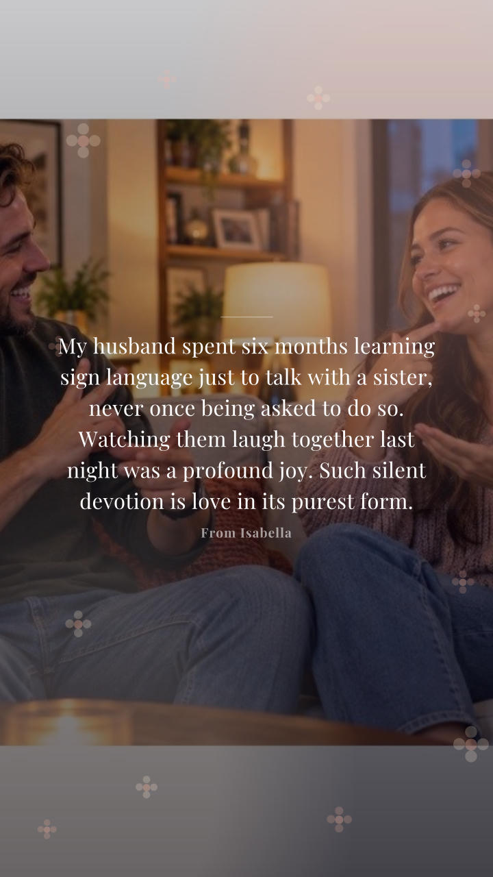 A public Caadit Moment: My husband spent six months learning sign language just to talk with a sister, never once being asked to do so
