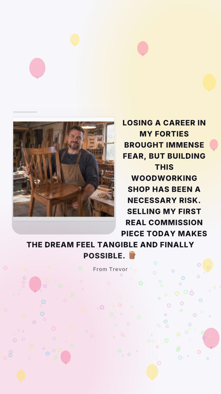 A public Caadit Moment: Losing a career in my forties brought immense fear, but building this woodworking shop has been a necessary risk